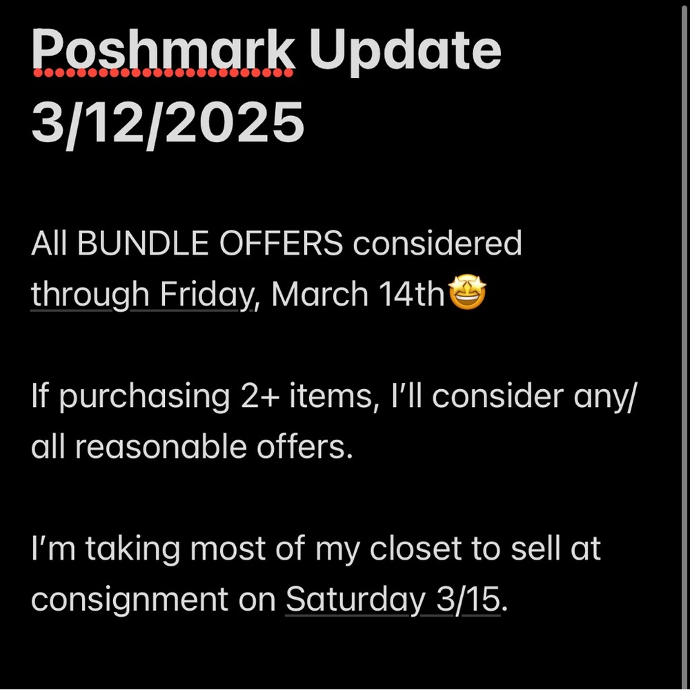 Closet Clear Out Sale - Bundle Deals Available